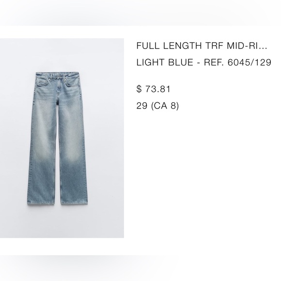 Zara mid rise straight jeans - Picture 2 of 6